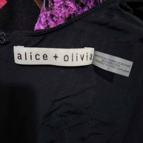 $395 Unworn Alice + Olivia Delora Floral Long Sleeve Body-Con Dress - Picture 12 of 14